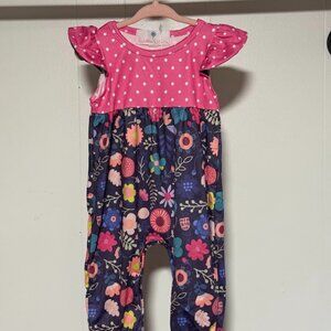 Wellie Kate Floral Romper 12-18M